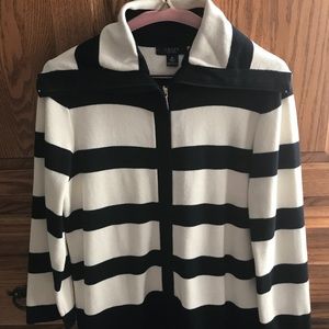 Navy and White Ralph Lauren Chaps Cardigan